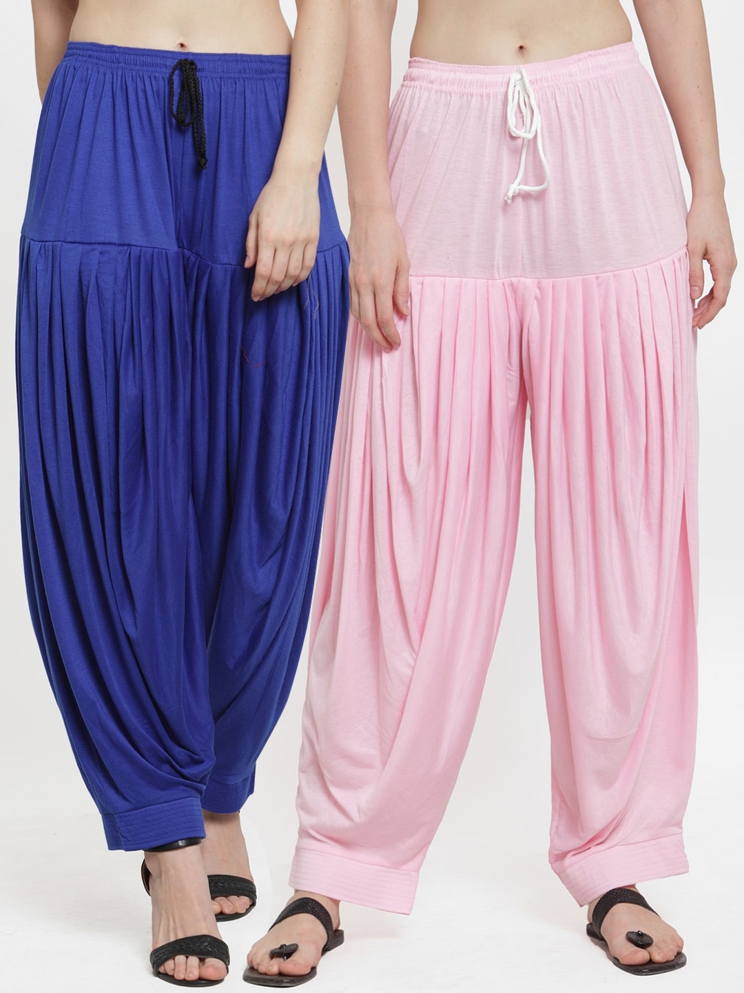 

GRACIT Women Pack Of 2 Solid Patiala, Blue