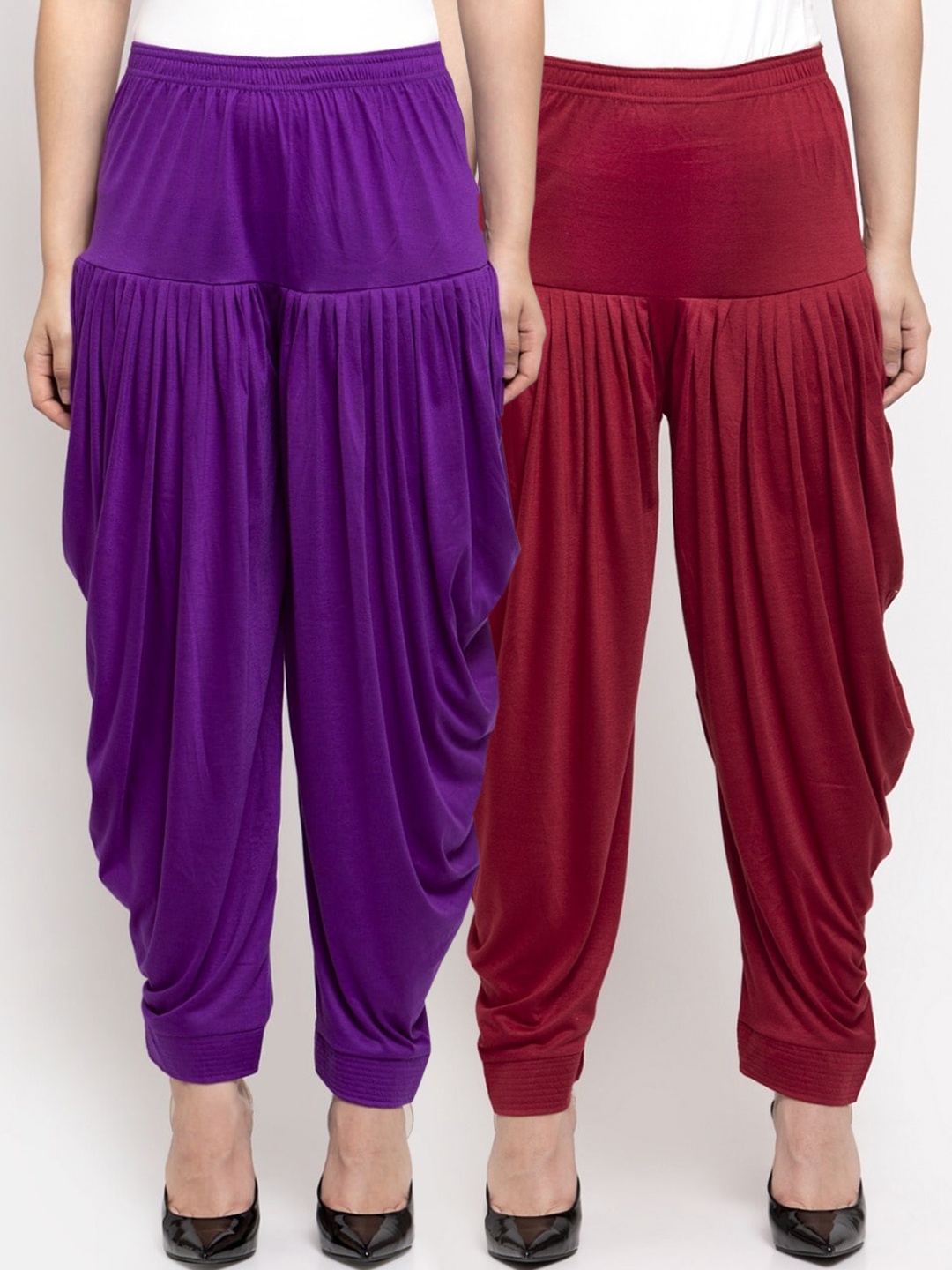 

GRACIT Women Pack Of 2 Solid Salwars, Maroon
