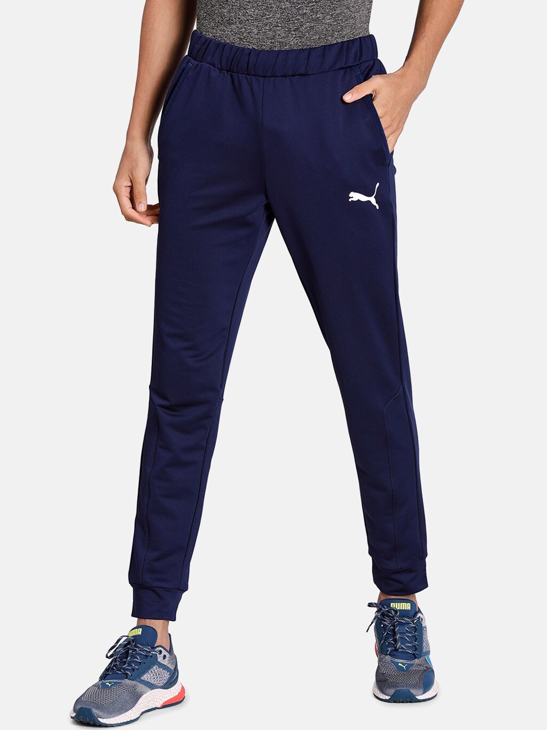 

Puma Men Blue Solid RTG Knit Drycell Slim Fit Joggers