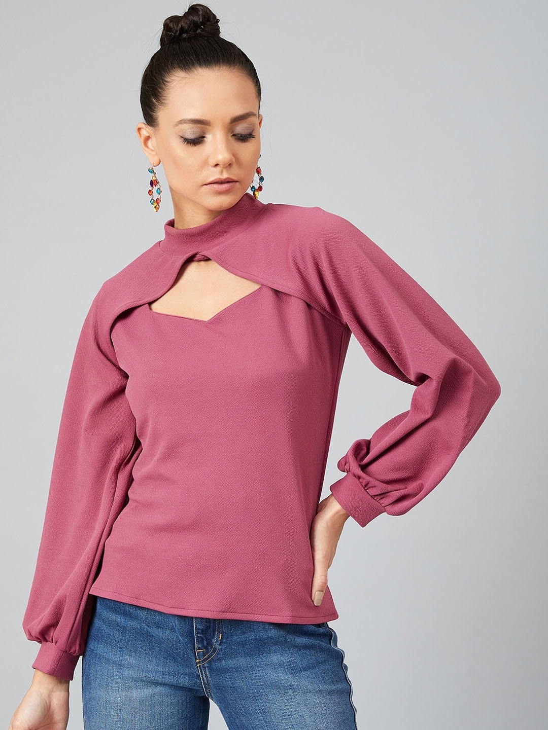

Athena Women Mauve Solid Top