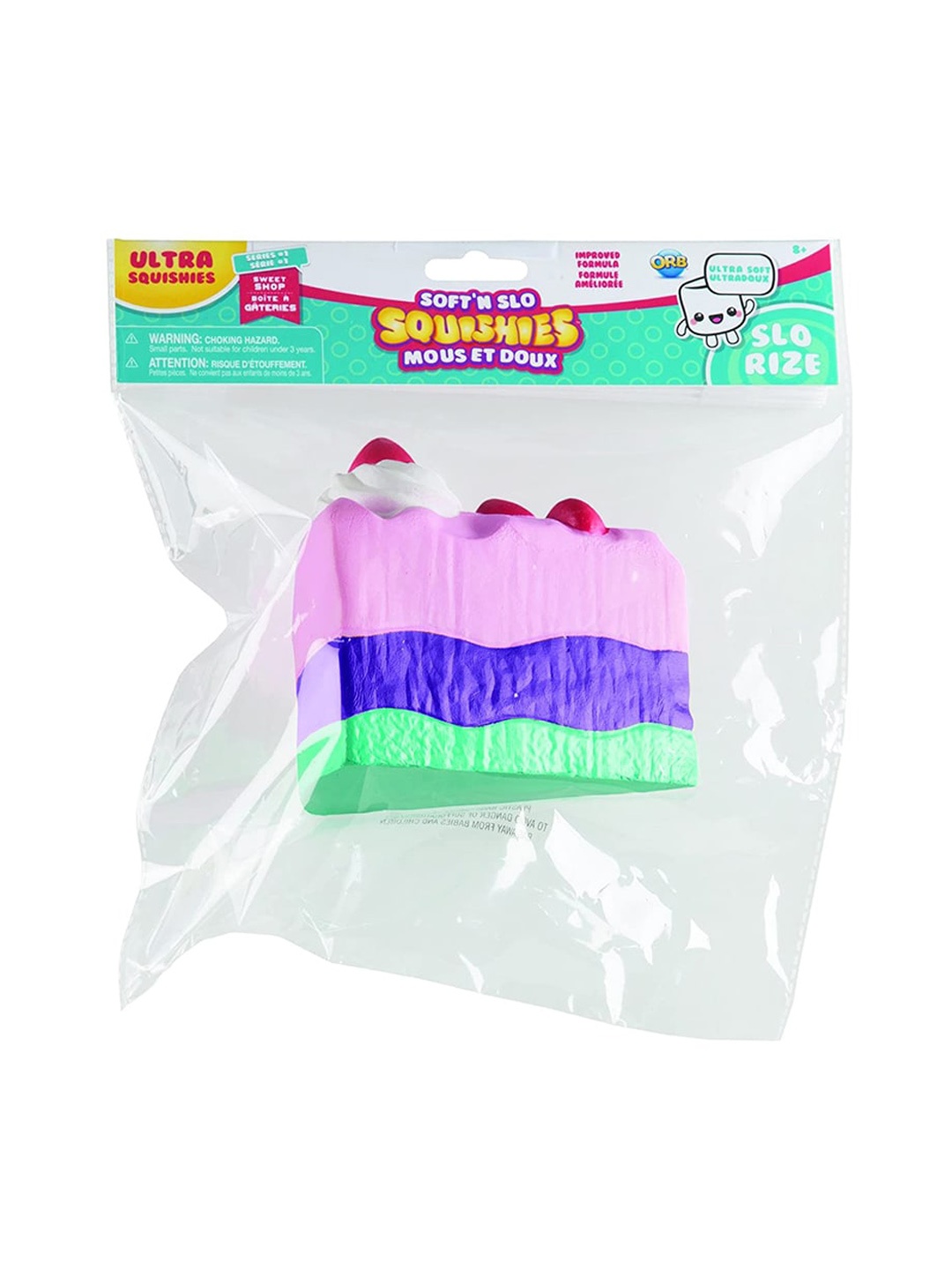 

ORB Girls Pink & Blue Soft N Slo Squishies Kiwi Strawberry Cake Slice Soft Toy
