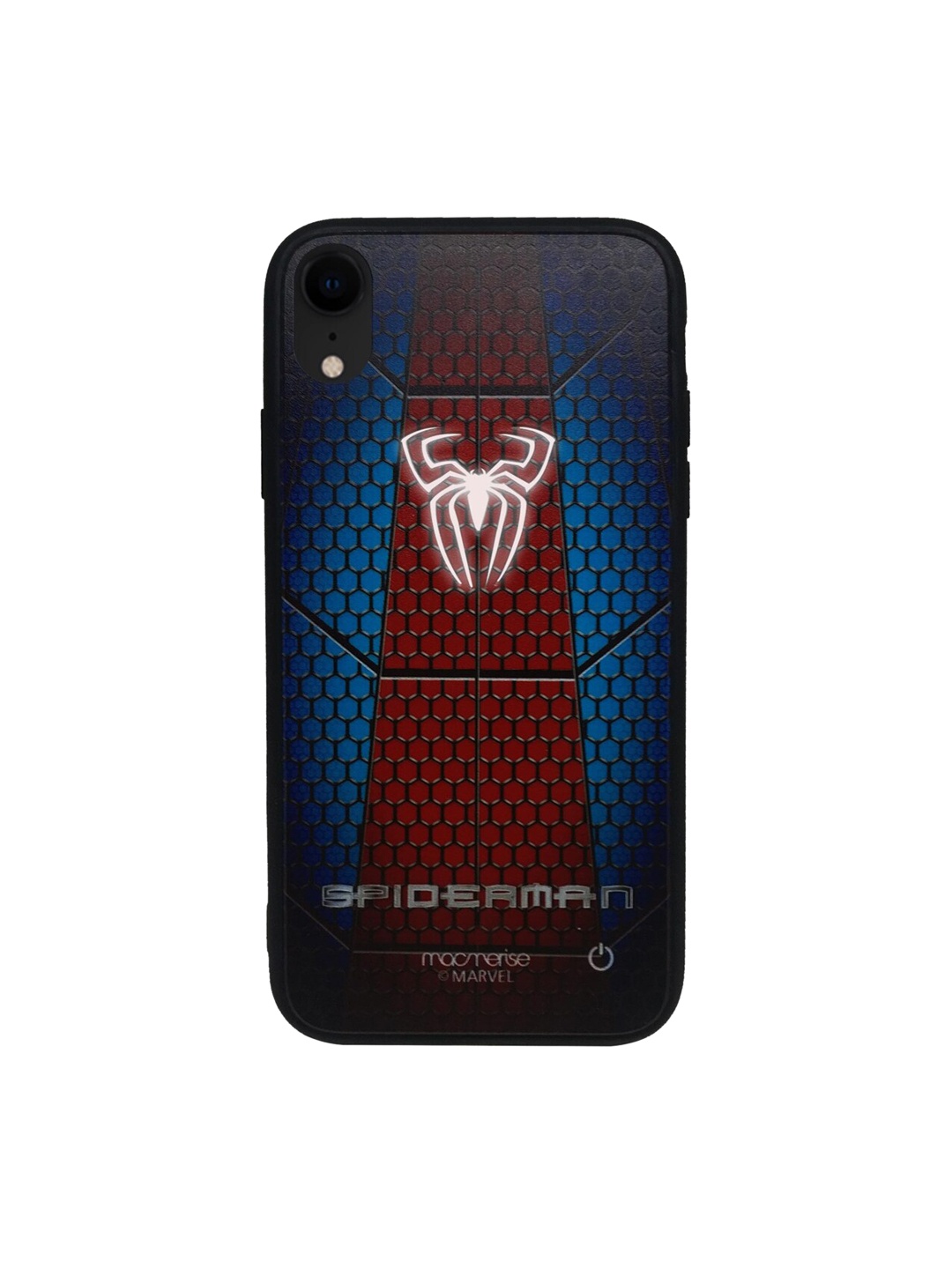 

macmerise Blue & Red Marvel Comics Spider Web Suit Lumous iPhone XR Back Case