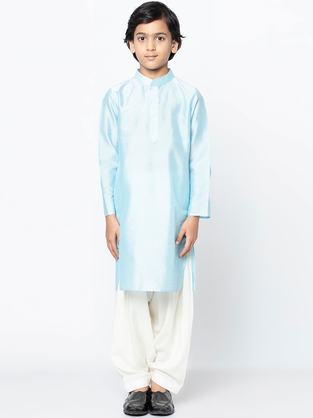 

KISAH Boys Blue Solid A-Line Kurta