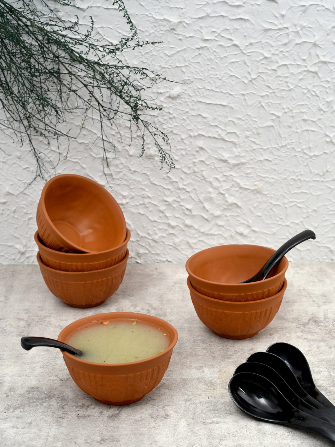 

Unravel India Brown 6 Pieces Teracotta Bowl Set
