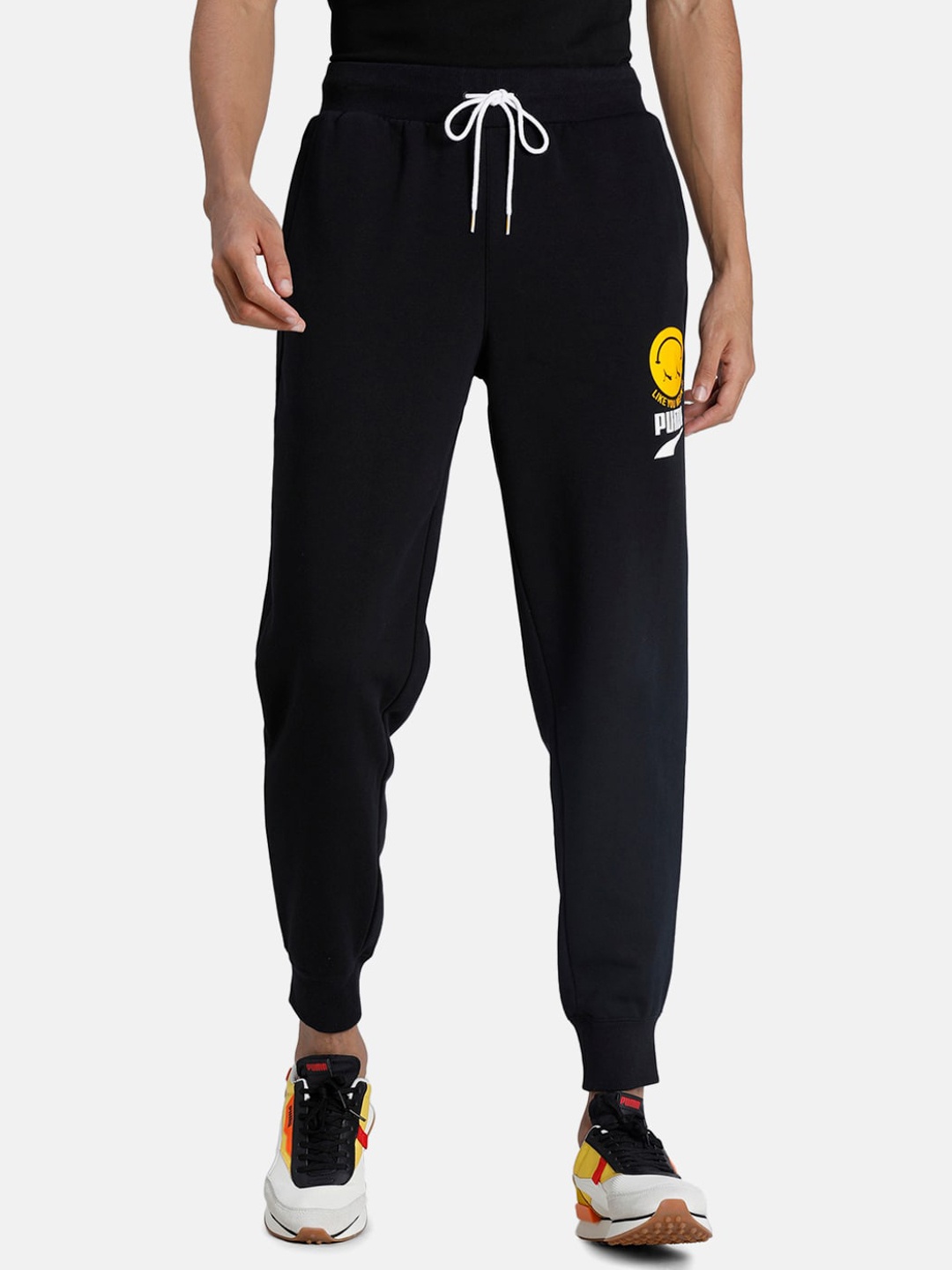 

Puma Men Black Solid Straight-Fit Joggers