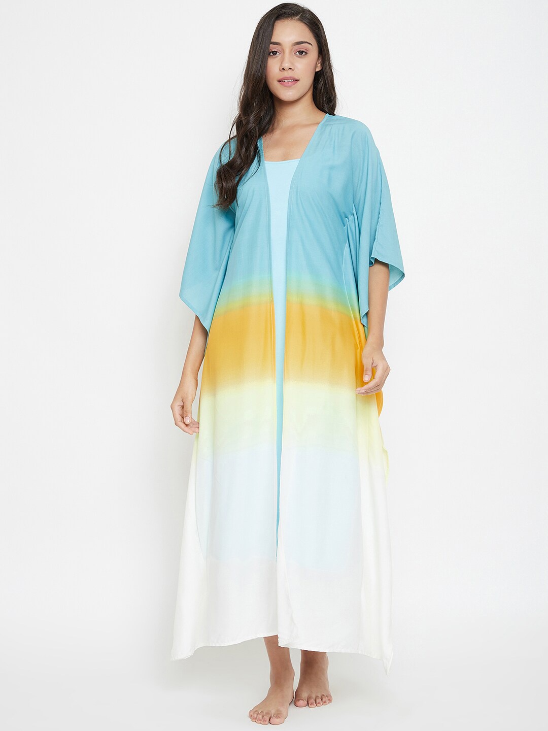 

The Kaftan Company Multicoloured Printed Nightdress, Multi