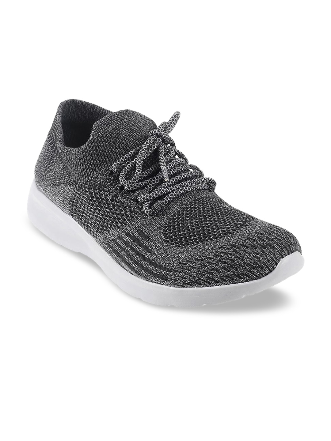 

WALKWAY by Metro Men Black Solid Synthetic Mid-Top Slip-On Sneakers