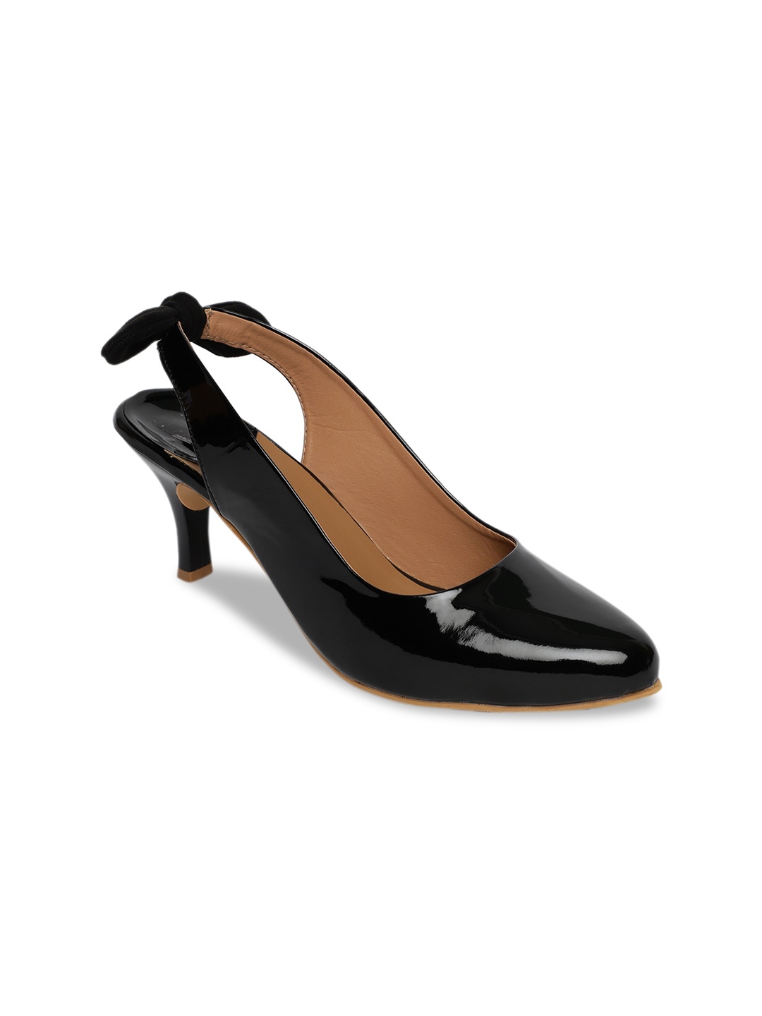 

LONDON STEPS Women Black Solid Pumps