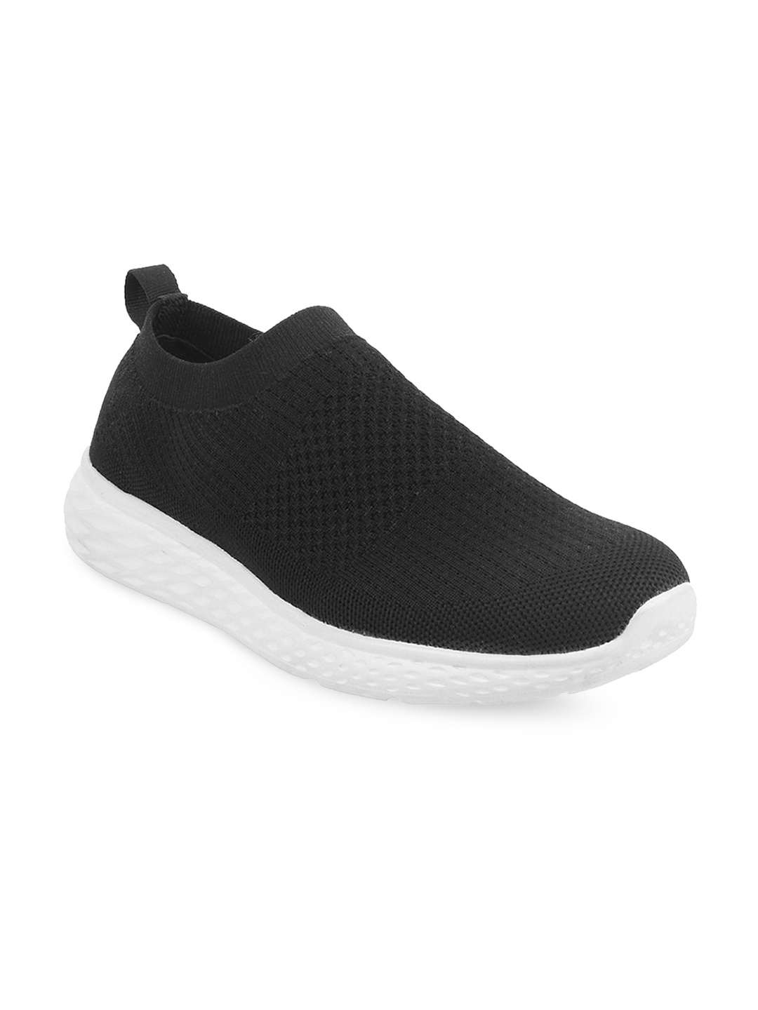 

WALKWAY by Metro Men Black Solid Slip-On Sneakers