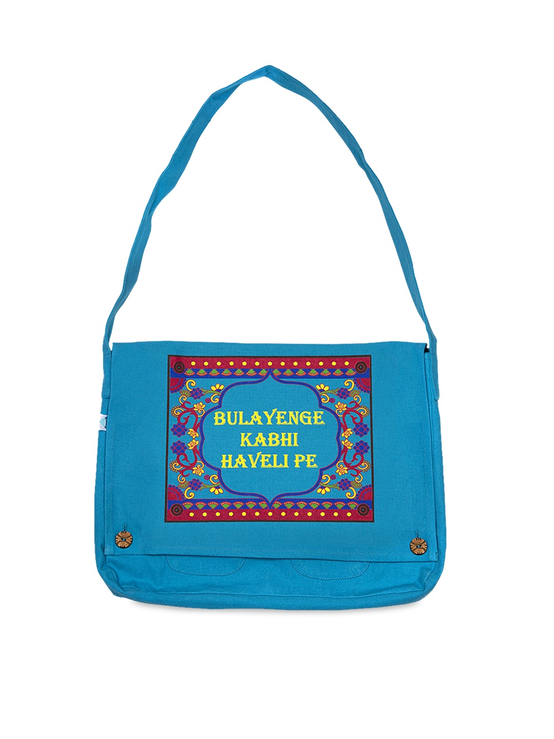 

Voylla Unisex Blue Printed Messenger Bag