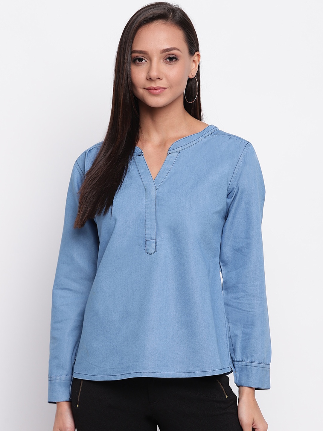 

Mayra Women Blue Solid Top
