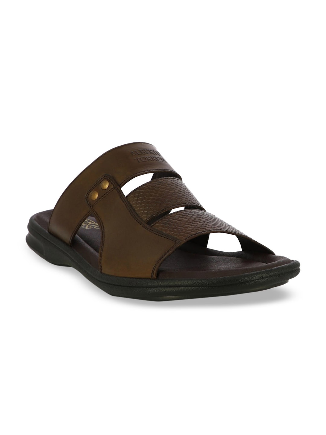 

Alberto Torresi Men Brown Solid Comfort Sandals
