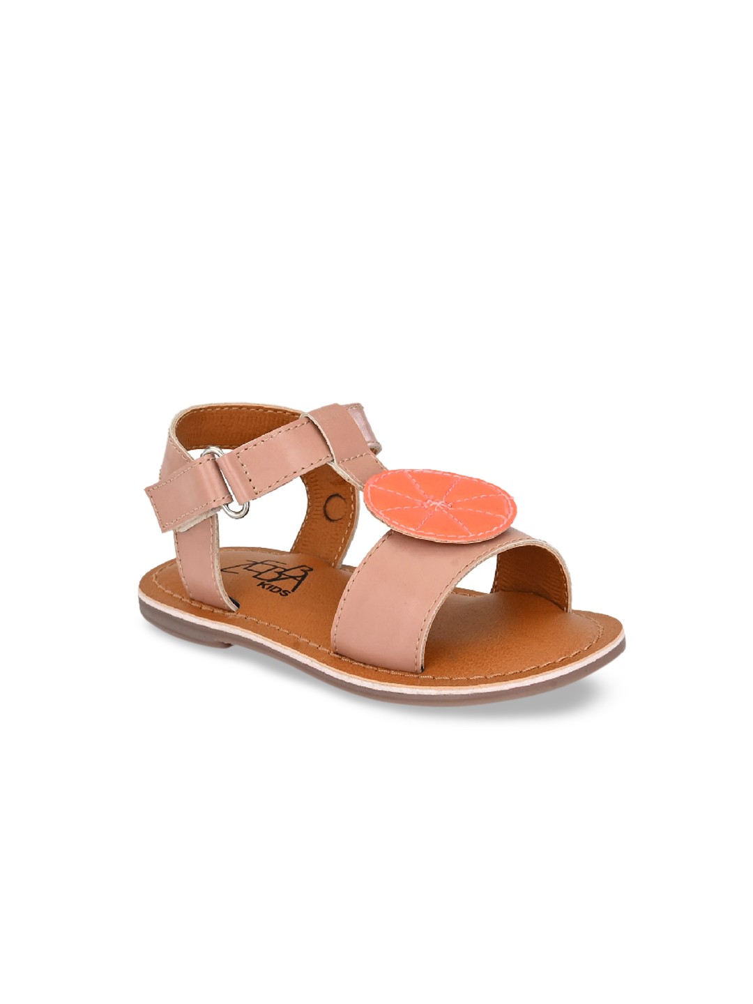 

Zebba Girls Pink Solid Open Toe Flats