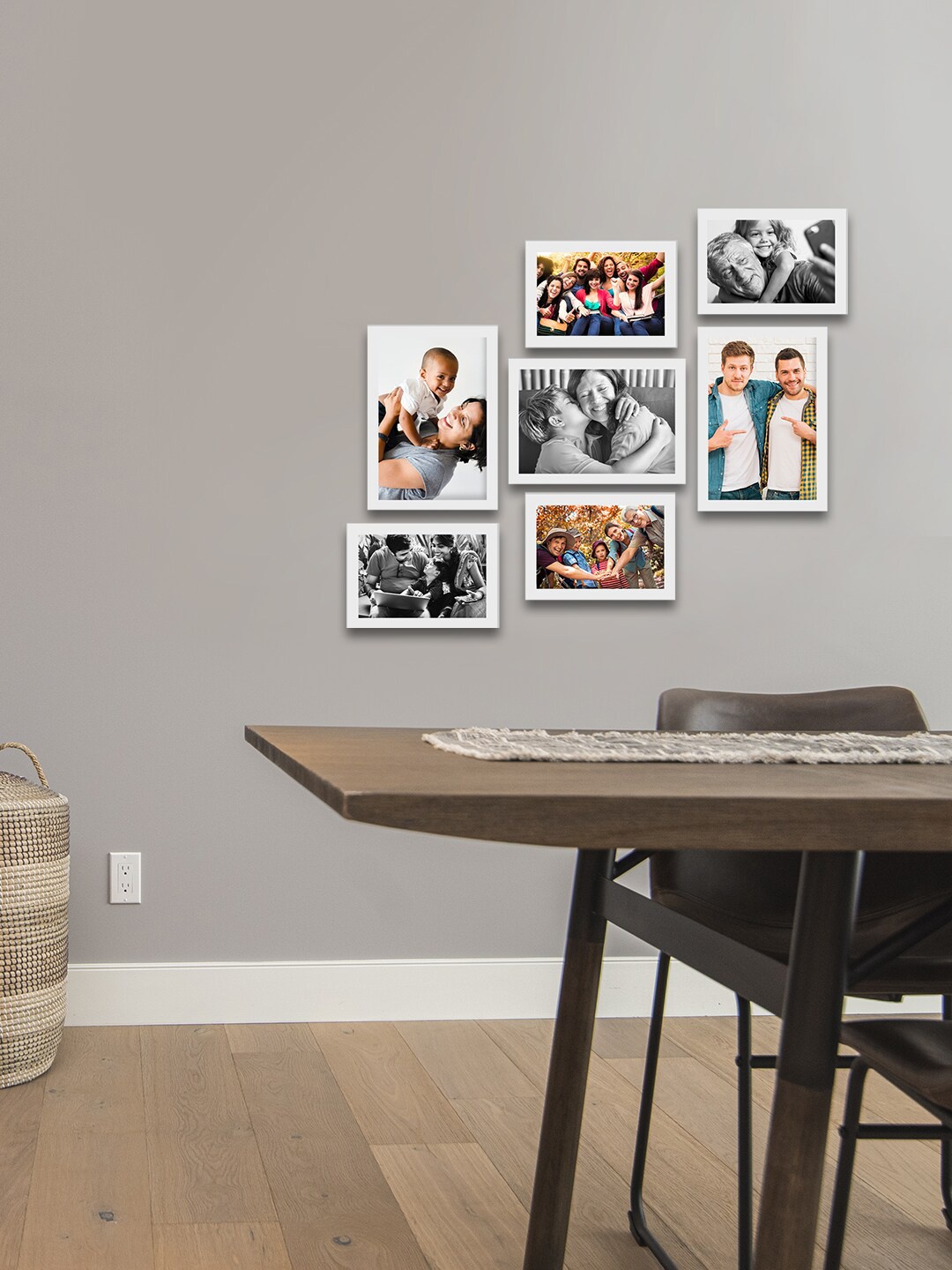 

eCraftIndia Set Of 7 White Solid Memory Wall Collage Photo Frames
