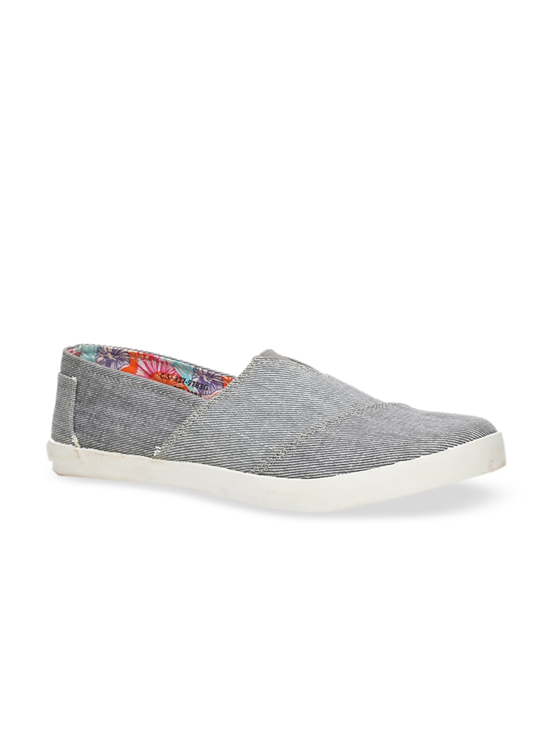 North Star Women Grey Slip-On Sneakers