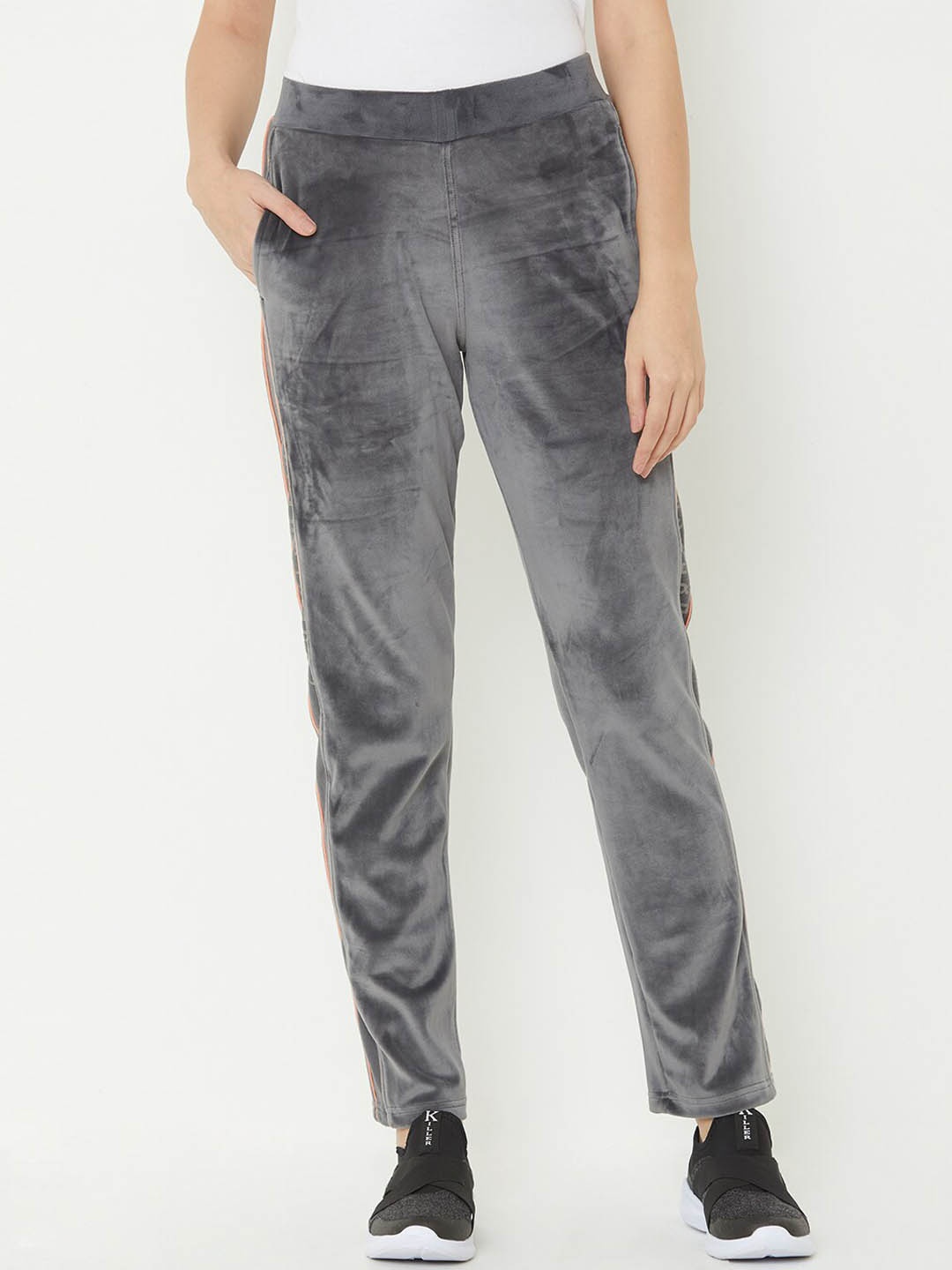 

Sweet Dreams Women Grey Solid Track Pants