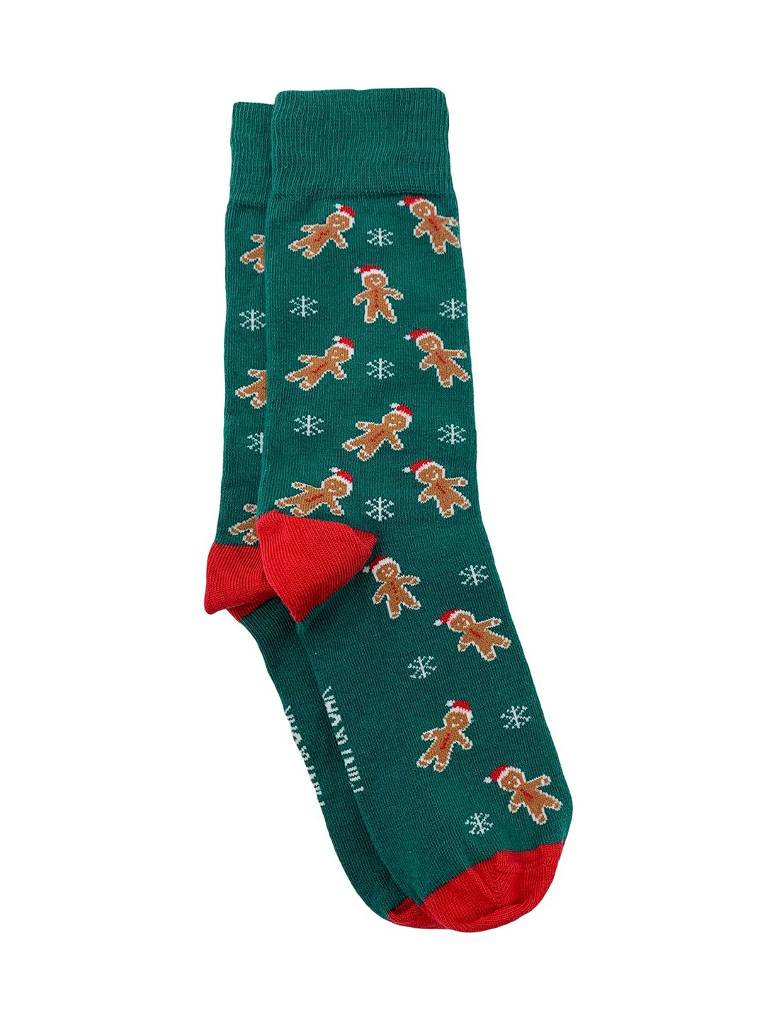 

Mint & Oak Men Green & Red Printed Socks