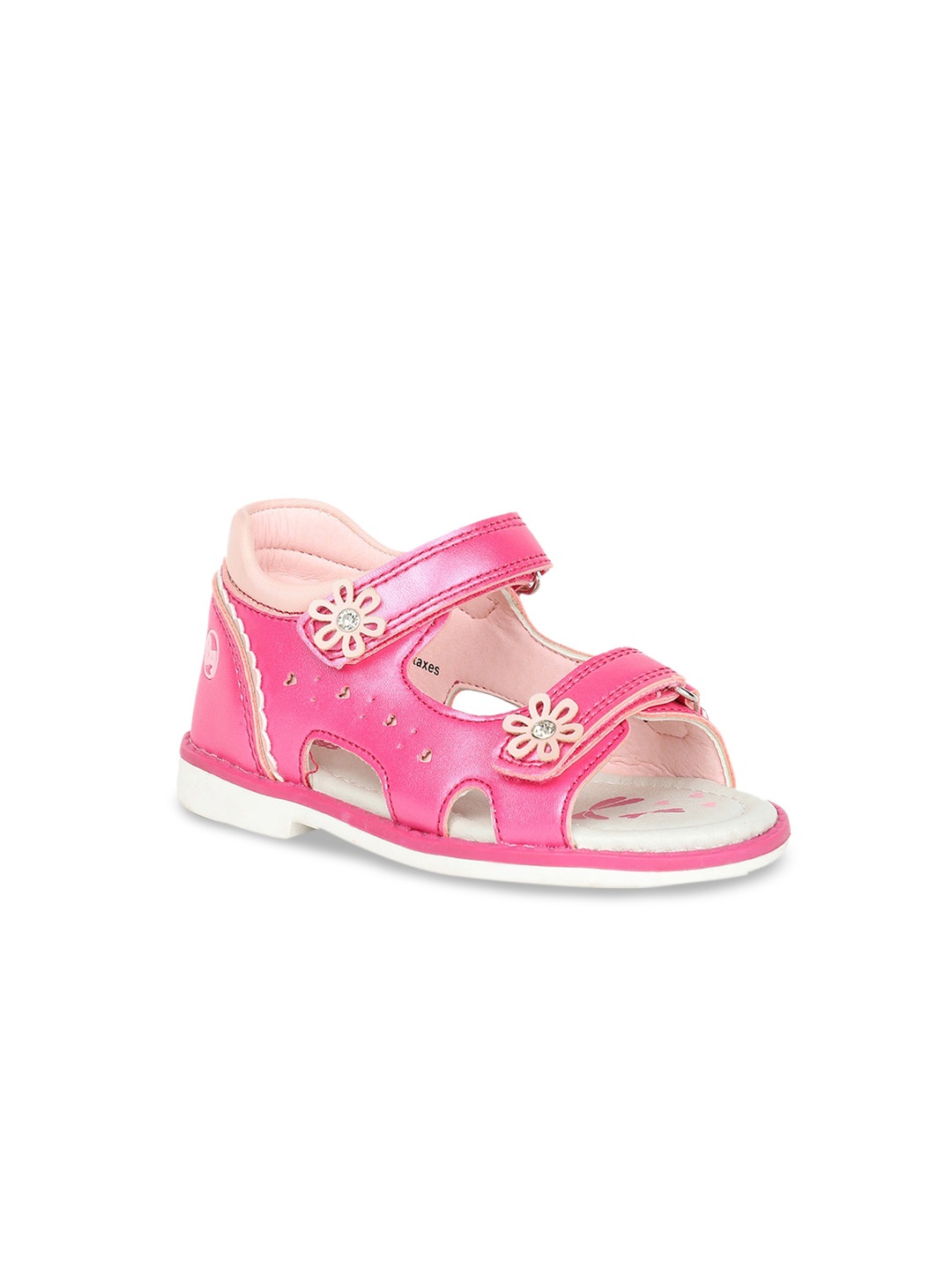 

Bubblegummers Girls Pink Solid PU Open Toe Flats