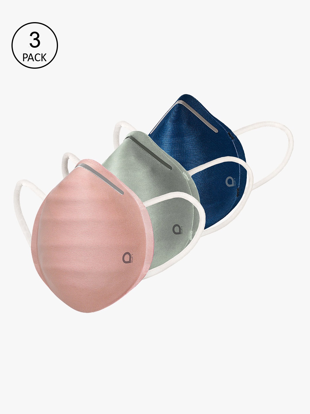 

Amante Unisex Pack of 3 Reusable Contour Mask, Assorted