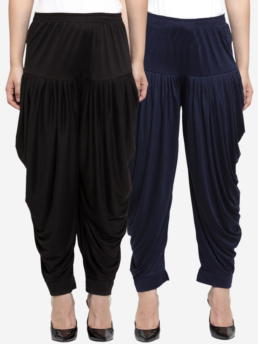 

GRACIT Women Pack Of 2 Solid Salwars, Black