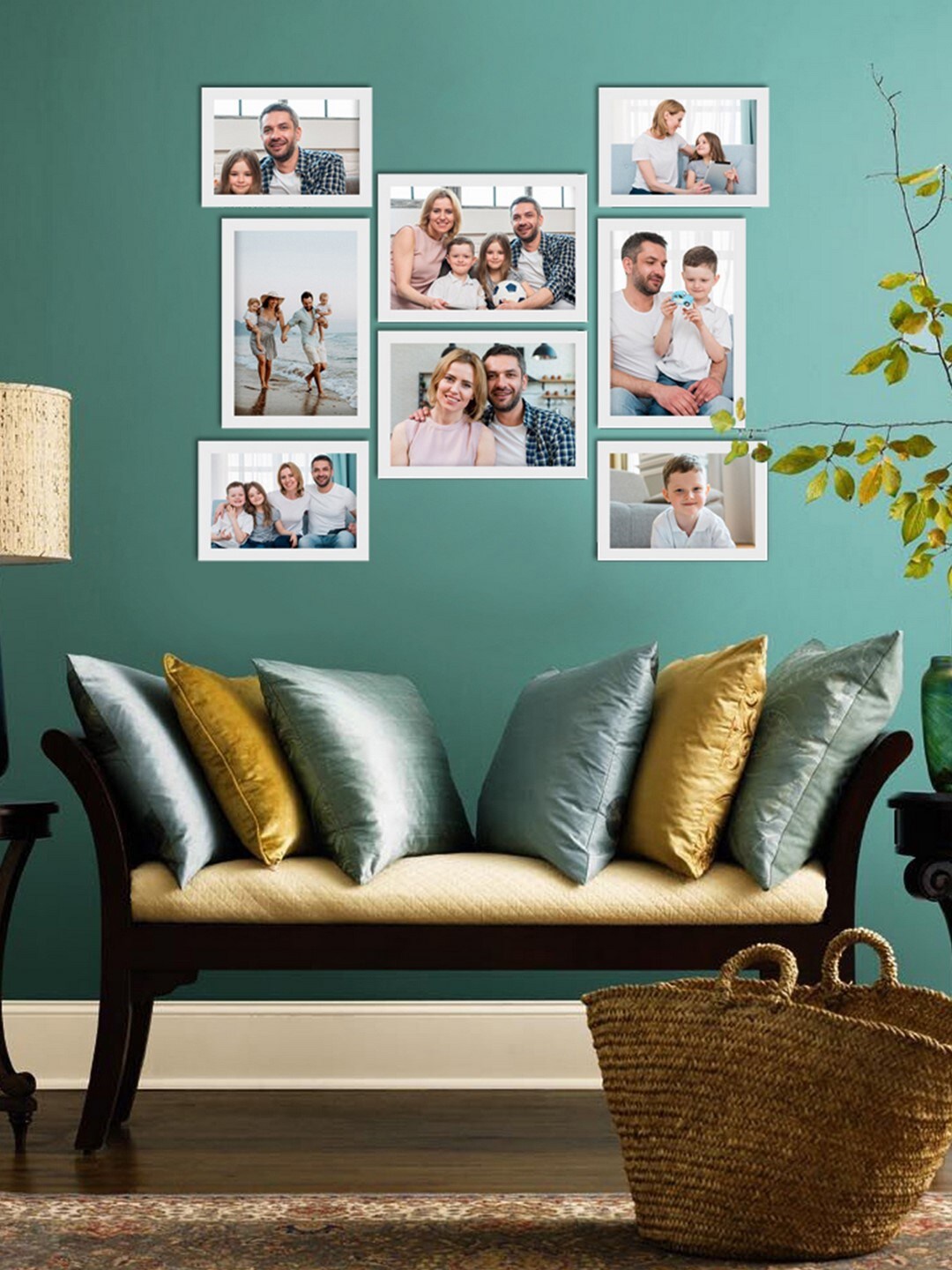 

eCraftIndia Set Of 8 White Memory Wall Collage Photo Frames