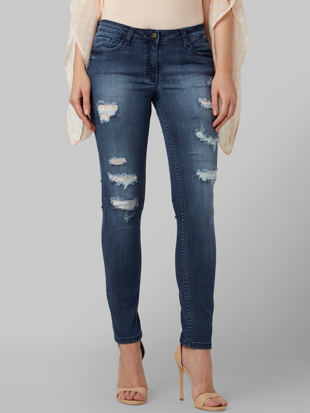 

Park Avenue Woman Blue Regular Fit Jeans