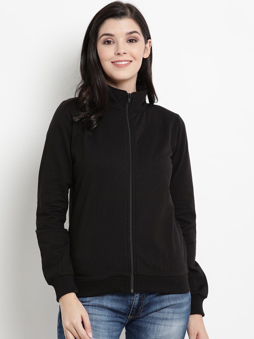 

The Vanca Women Black Solid Sweatshirt