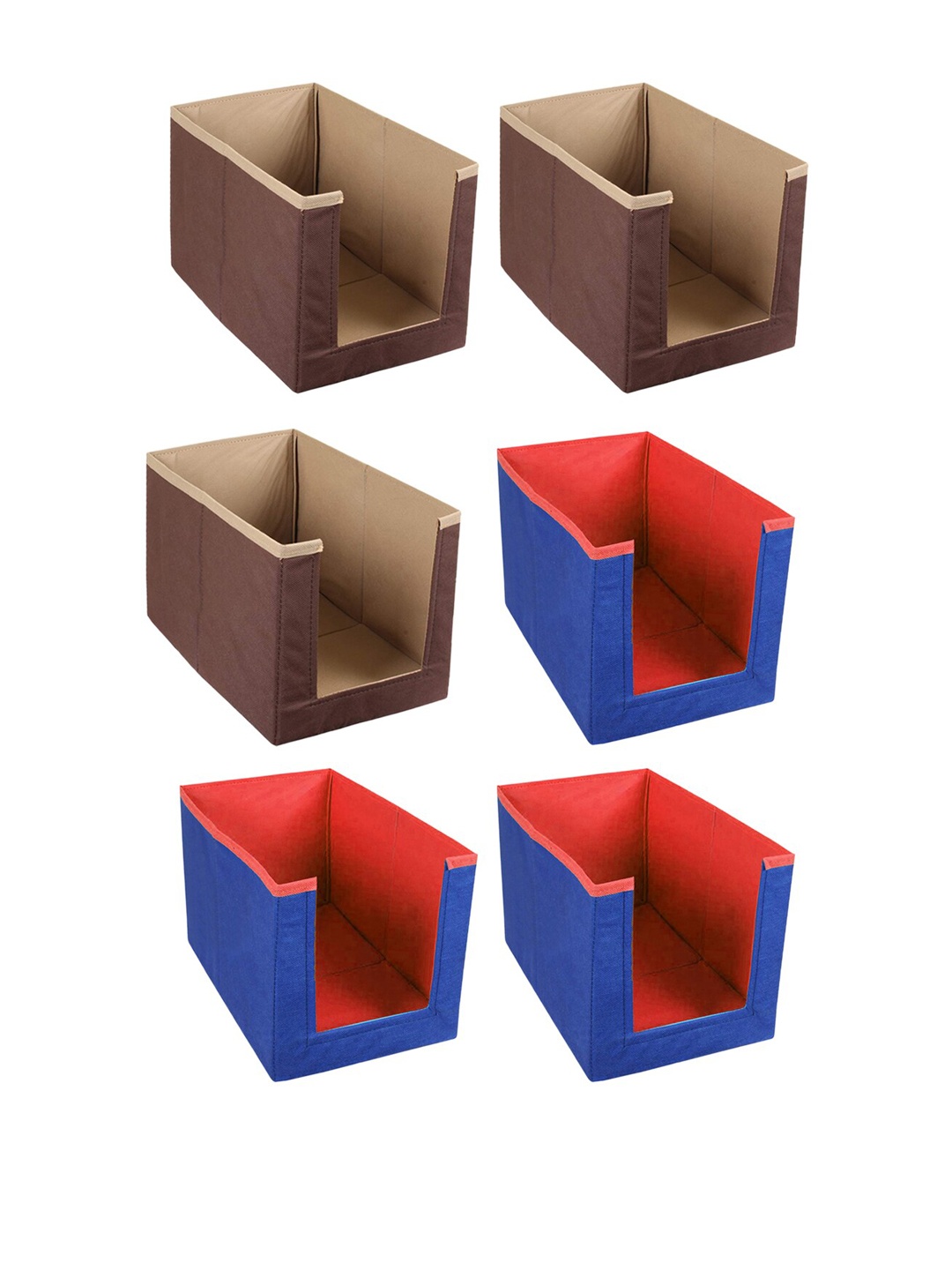 

Kuber Industries Set Of 6 Solid Foldable Shirt Organisers, Brown