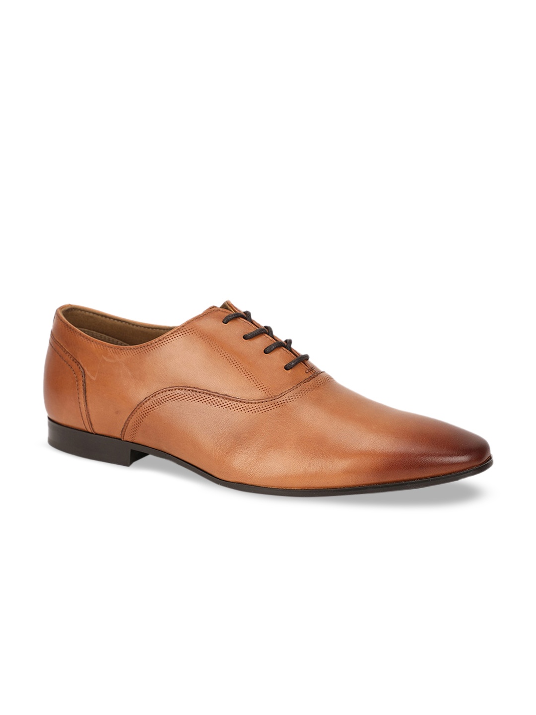 

ALDO Men Brown Leather Formal Oxfords