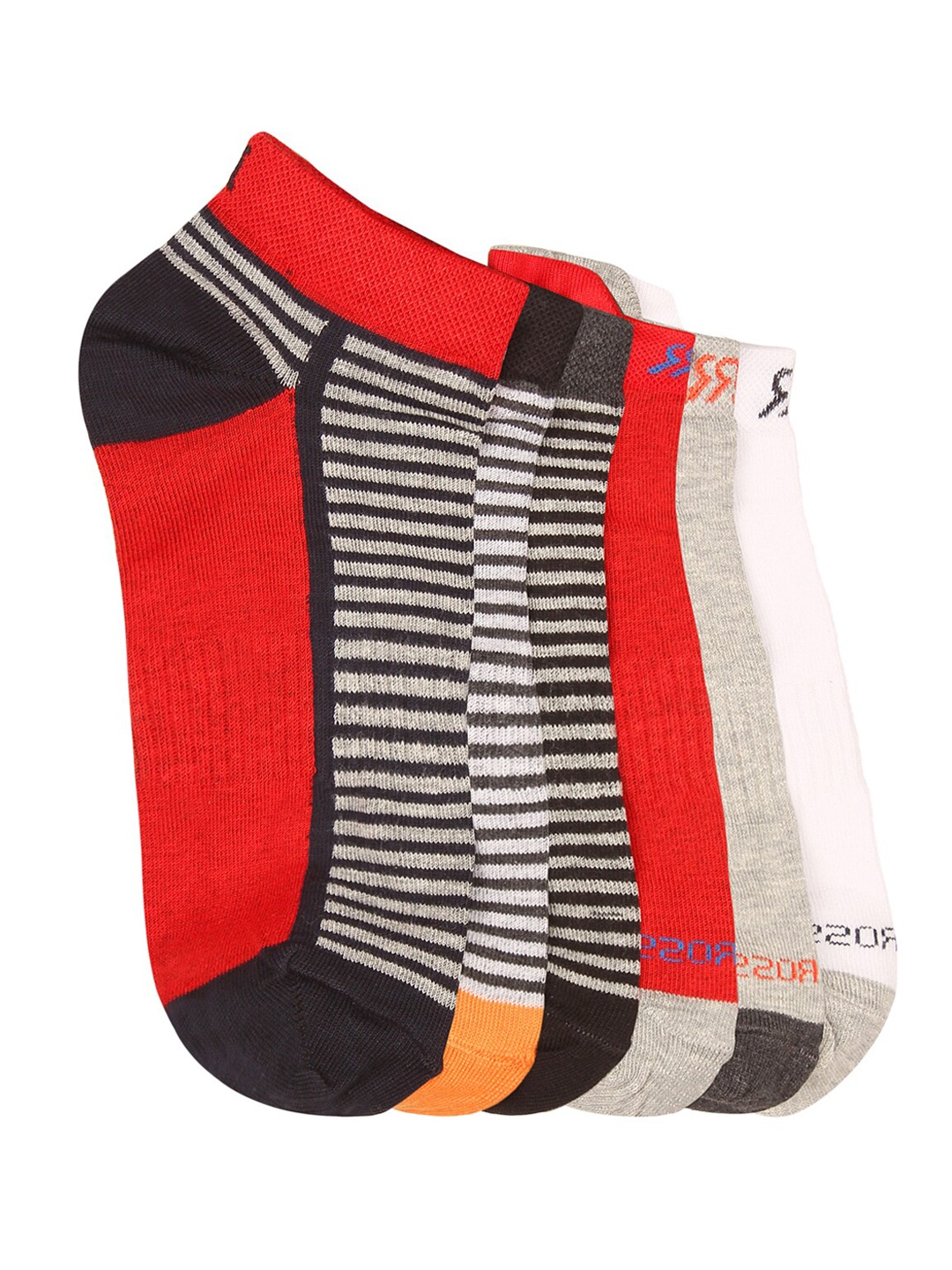 

ROMEO ROSSI Men Pack Of 6 Assorted Ankle-Length Socks
