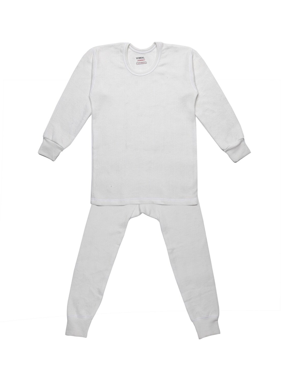 

VIMAL JONNEY Kids White Striped Thermal Set