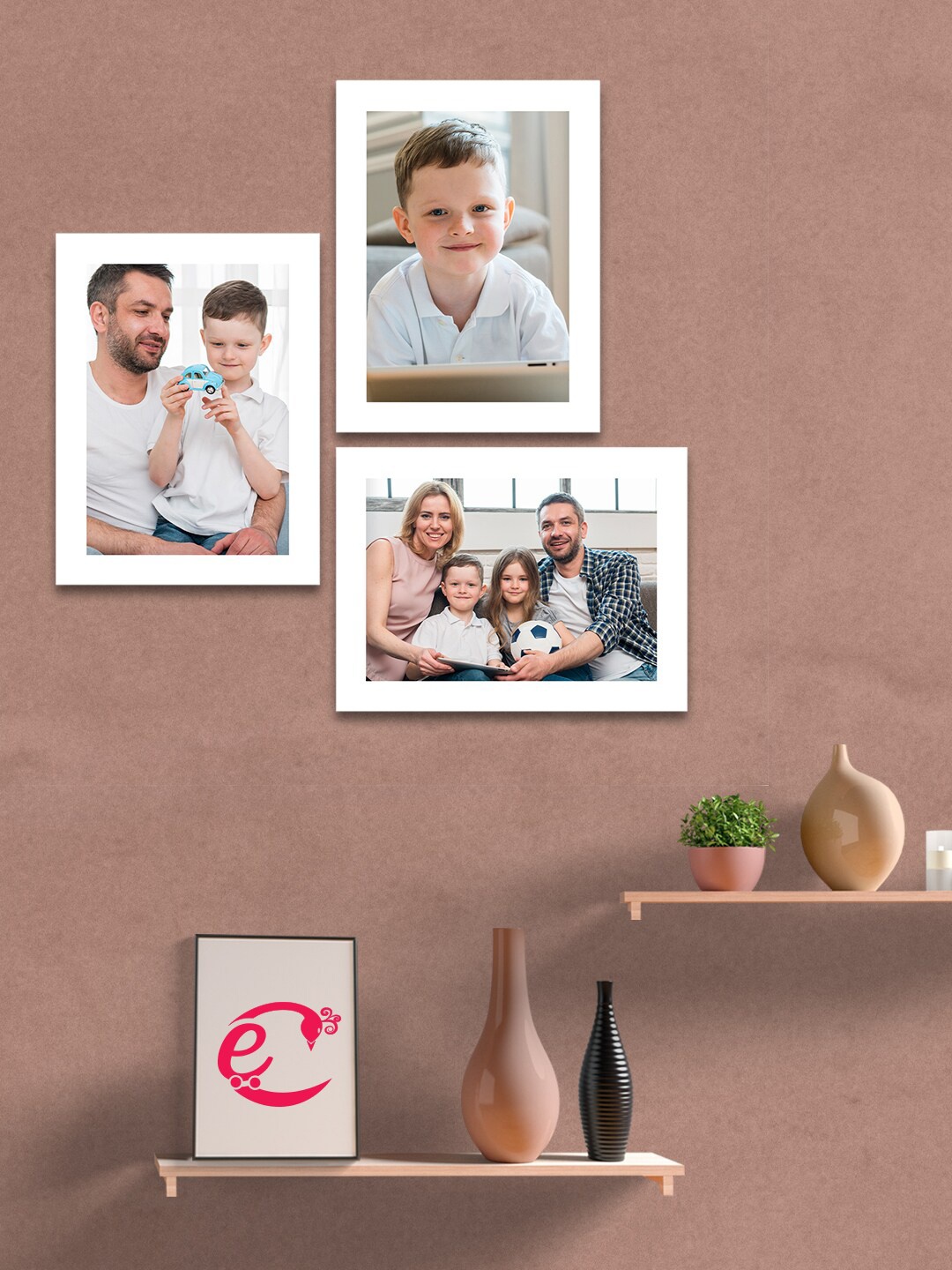 

eCraftIndia Set Of 3 White Solid Memory Wall Collage Photo Frames
