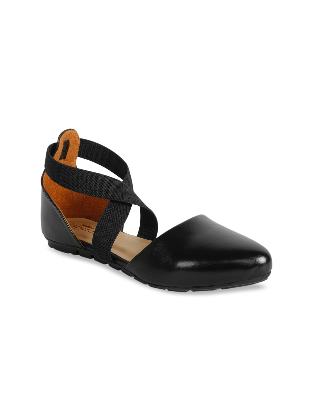 

ZAPATOZ Women Black Solid PU Mid-Top Flats