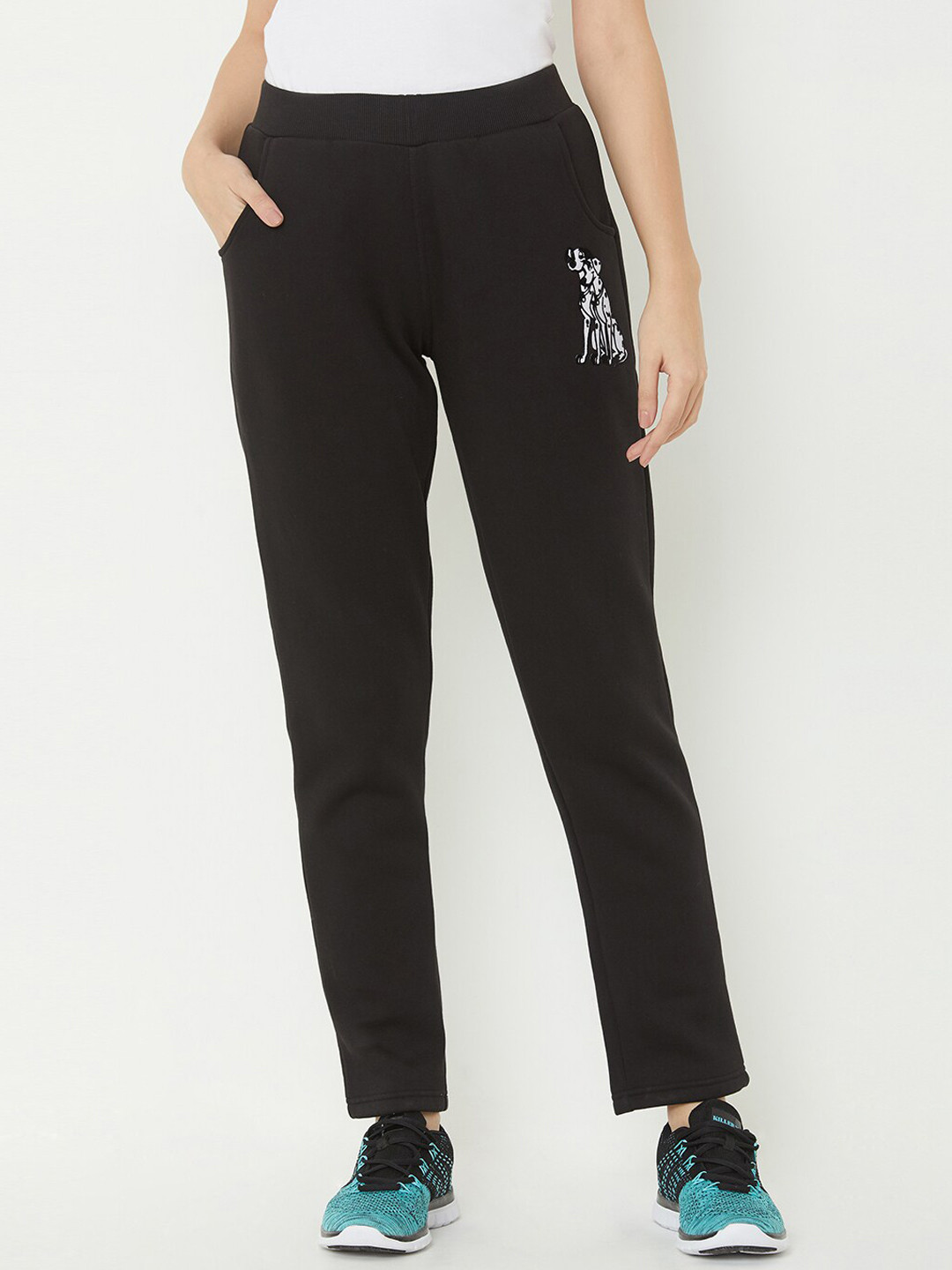 

Sweet Dreams Women Black Solid Track Pants