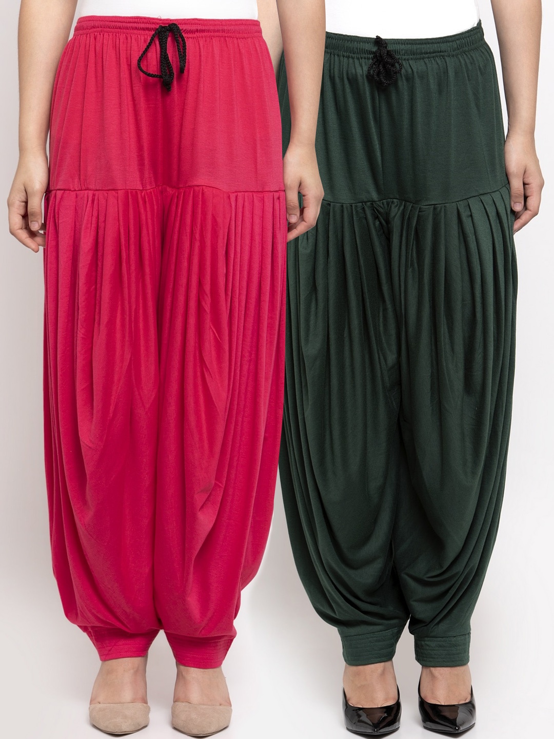 

GRACIT Women Pack Of 2 Solid Patiala, Pink