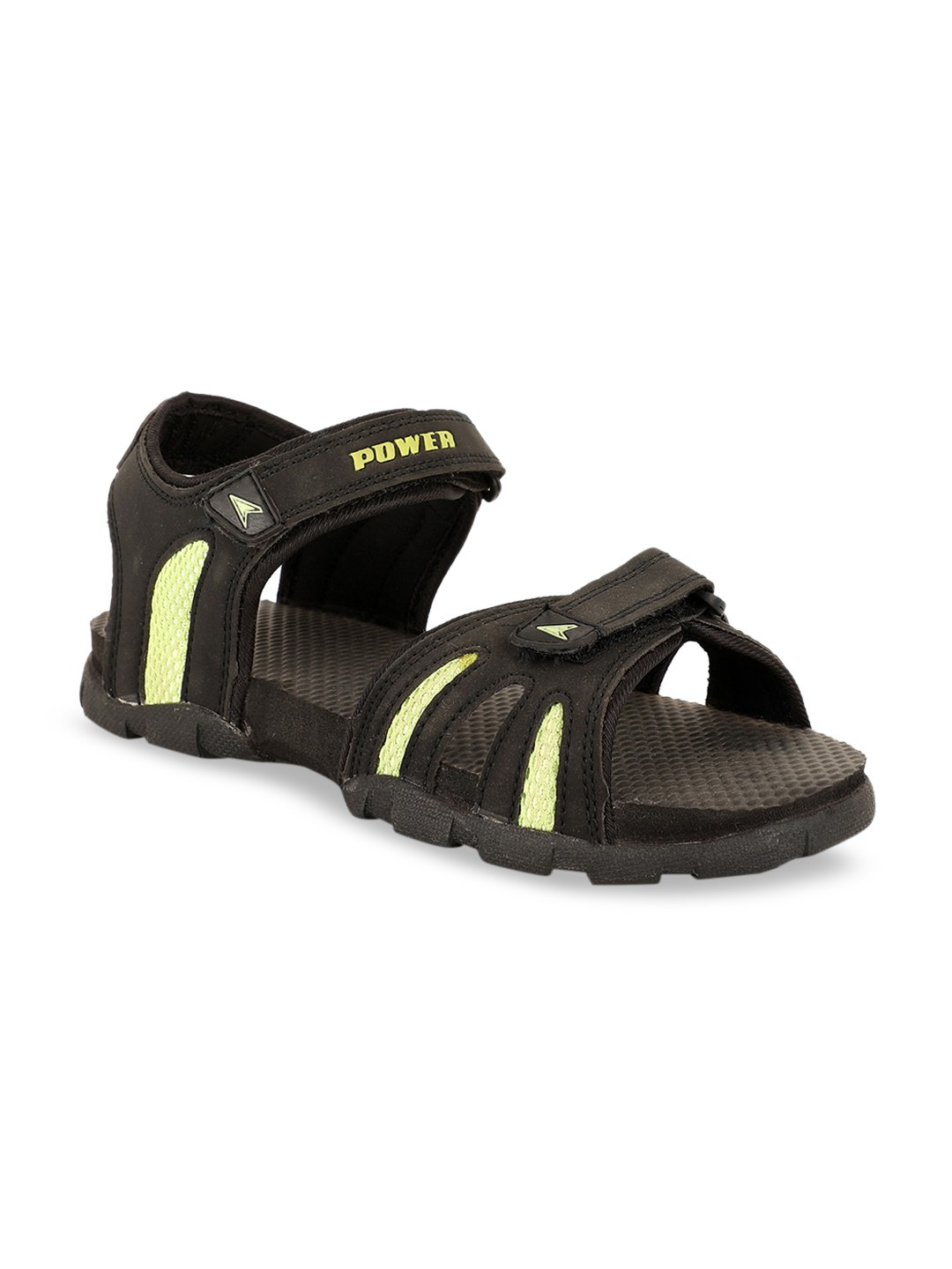 

Power Unisex Kids Black & Yellow Sports Sandal