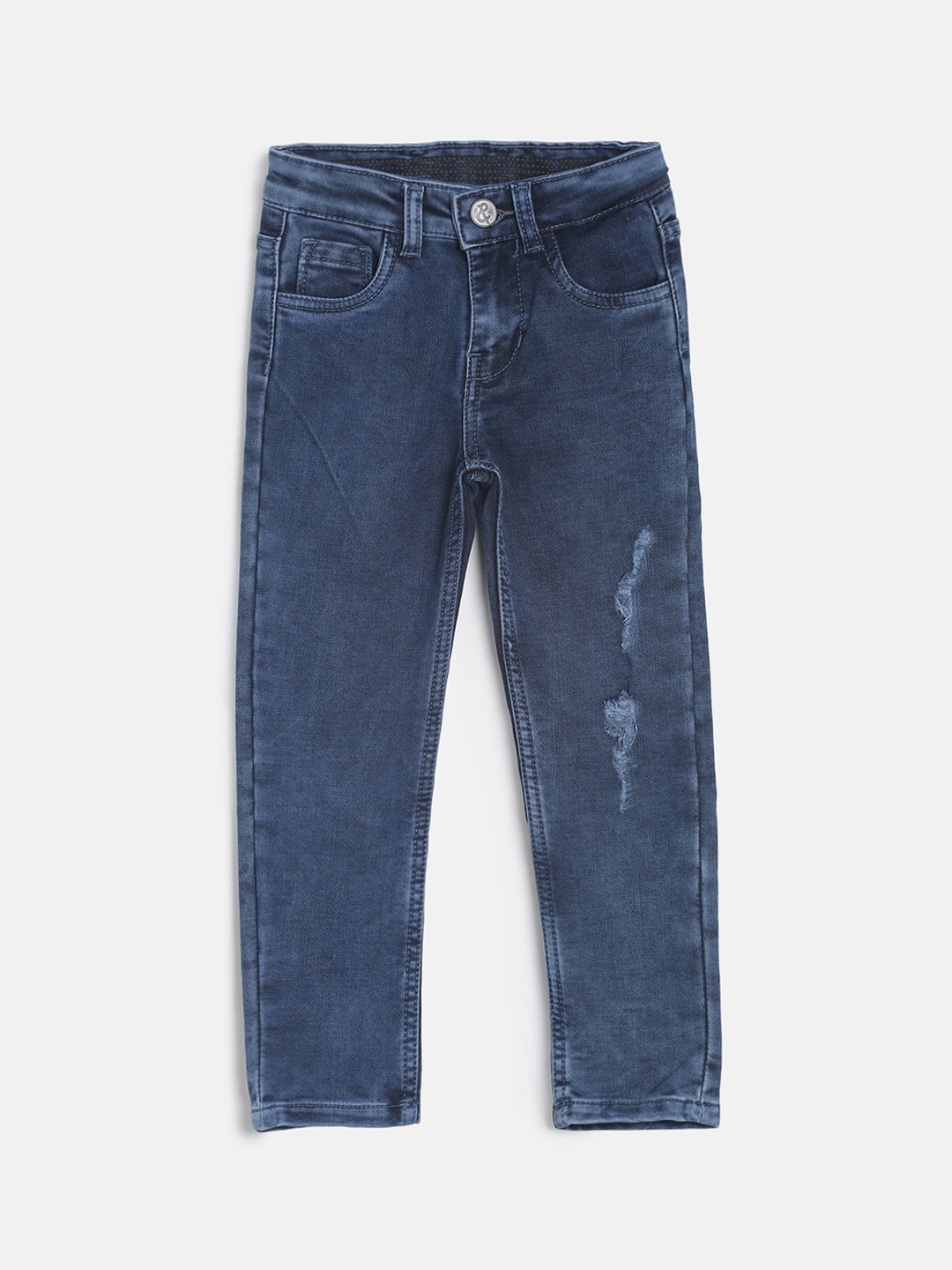 

TALES & STORIES Boys Blue Slim Fit Mid-Rise Mildly Distressed Jeans
