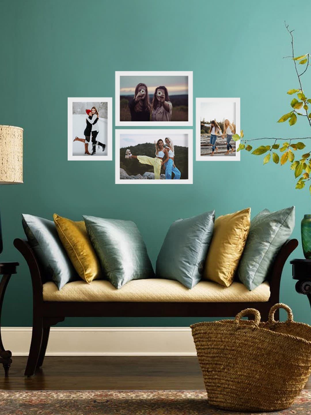 

eCraftIndia Set of 4 White Solid Rectangular Acrylic Photo Frames