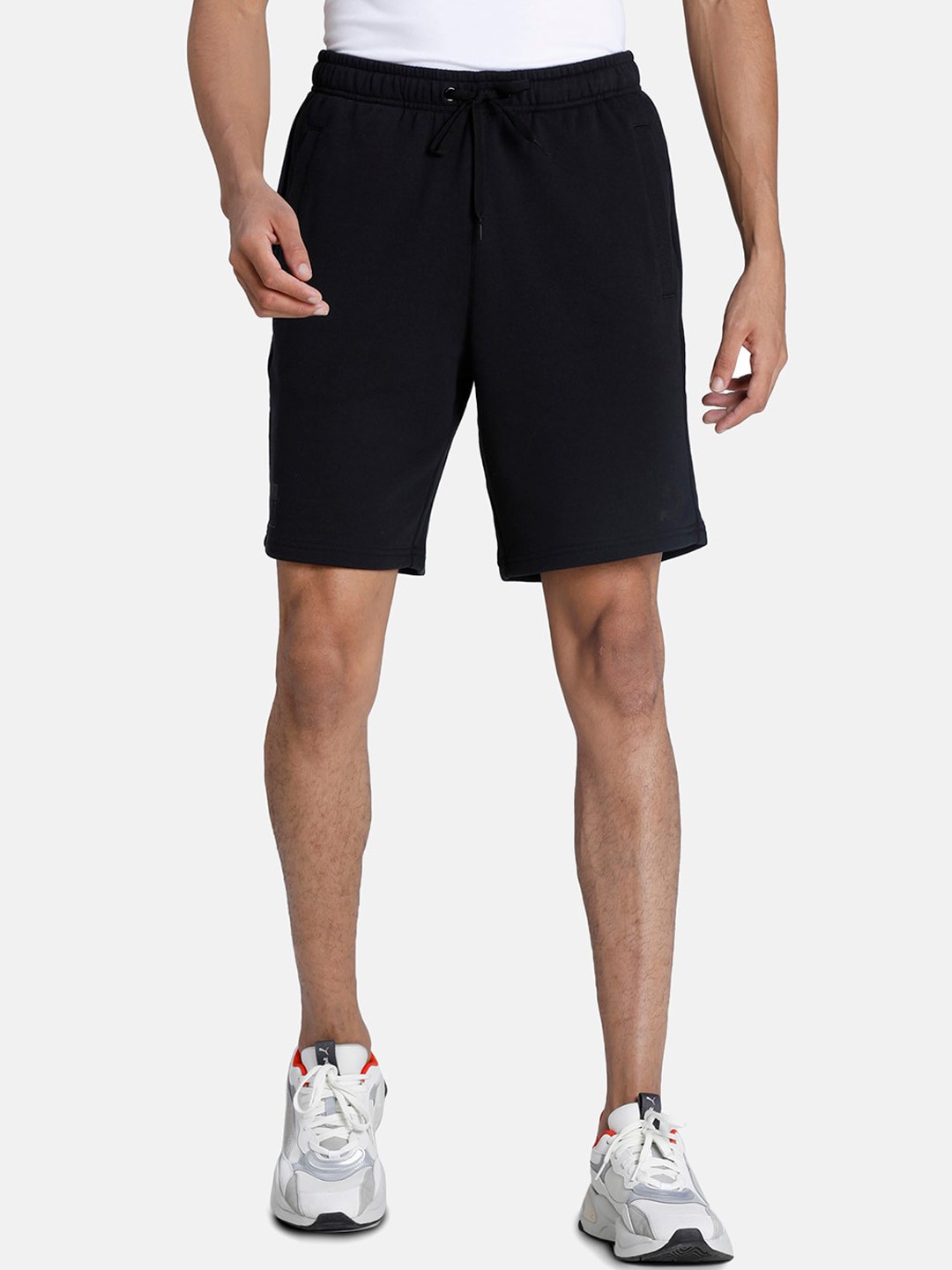 

Puma Men Black Solid Regular Fit Sports Shorts