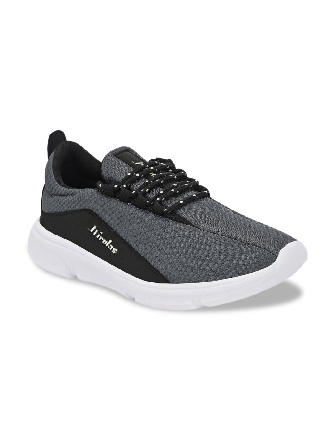 

HIROLAS Men Grey & Black Running Shoes
