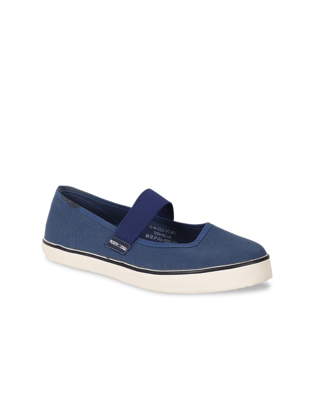 North Star Women Blue Solid Fabric Ballerinas