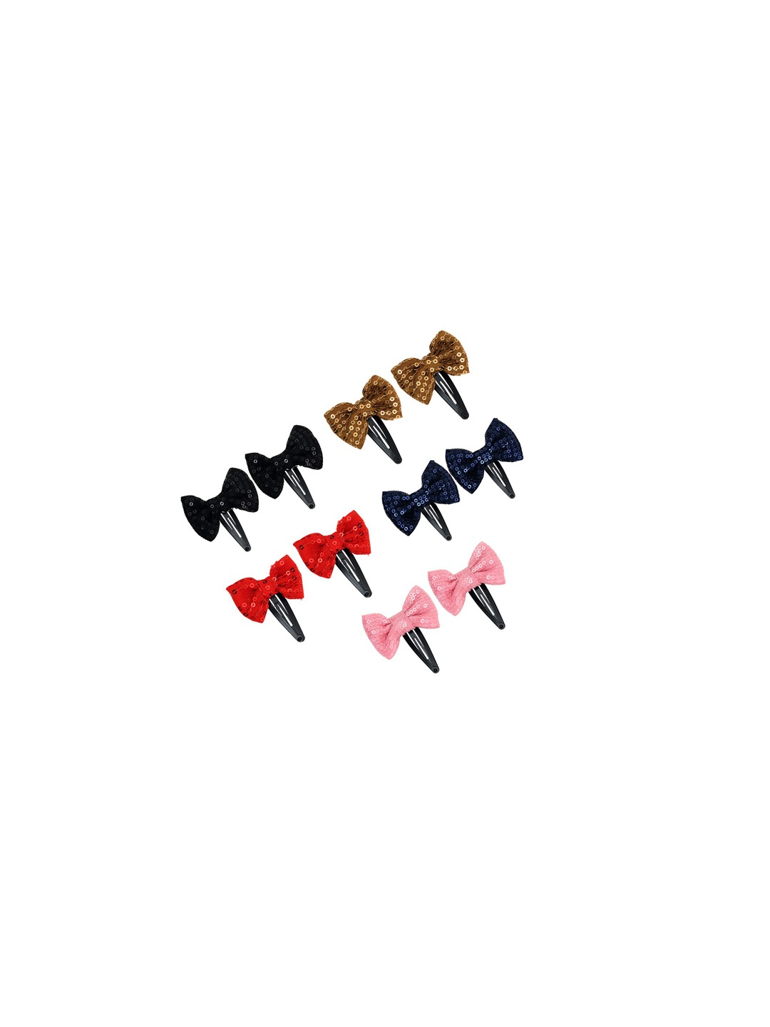 

FUNKRAFTS Pack Of 10 Multicoloured Embellished Alligator Hair Clips, Multi
