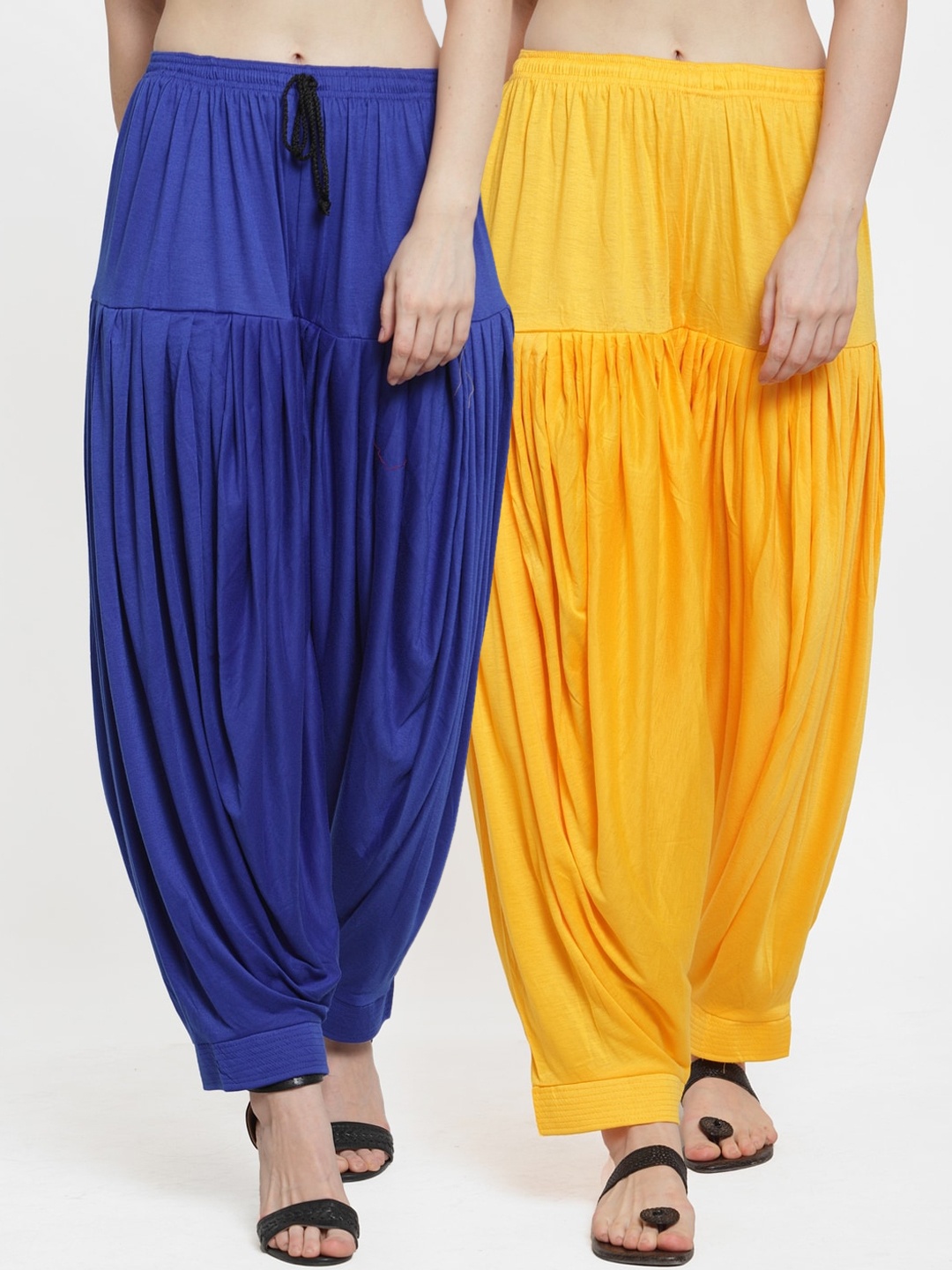 

GRACIT Women Pack Of 2 Solid Patiala, Blue