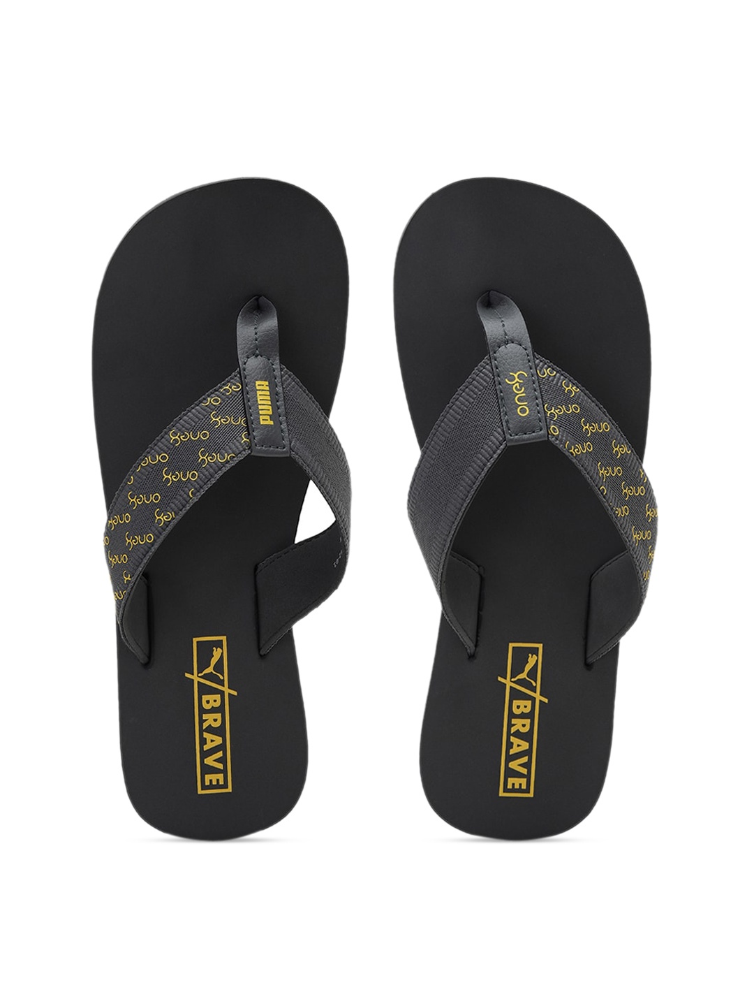 

one8 x PUMA Unisex Grey Self Design V5 Thong Flip-Flops