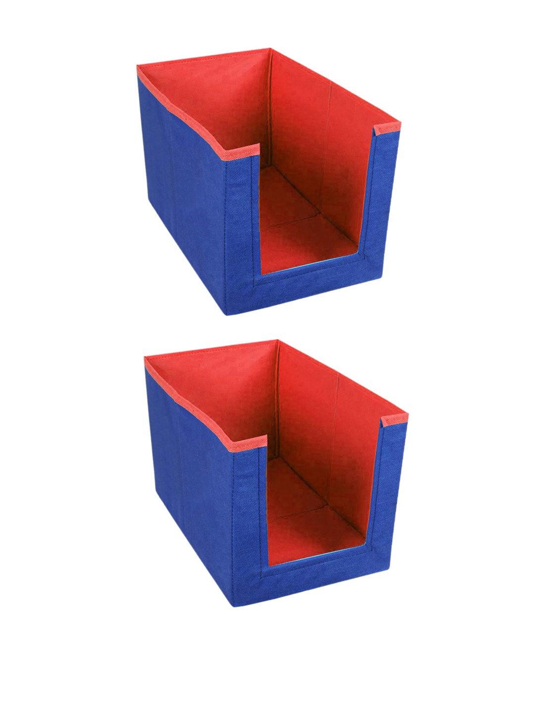 Kuber Industries Set Of 2 Blue & Red Sustainable Shirt Organisers