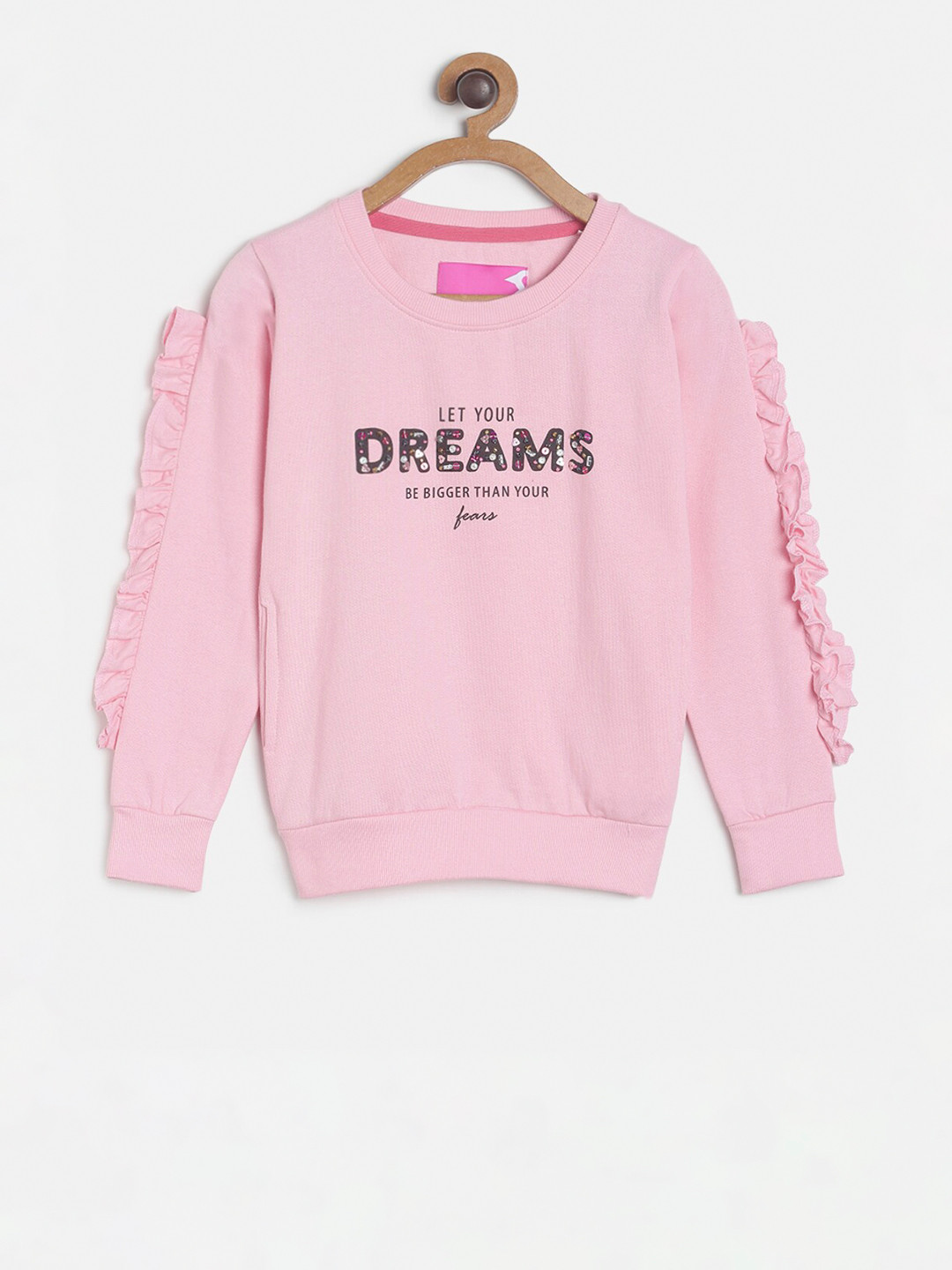 

TALES & STORIES Girls Pink Embellished Sweatshirt