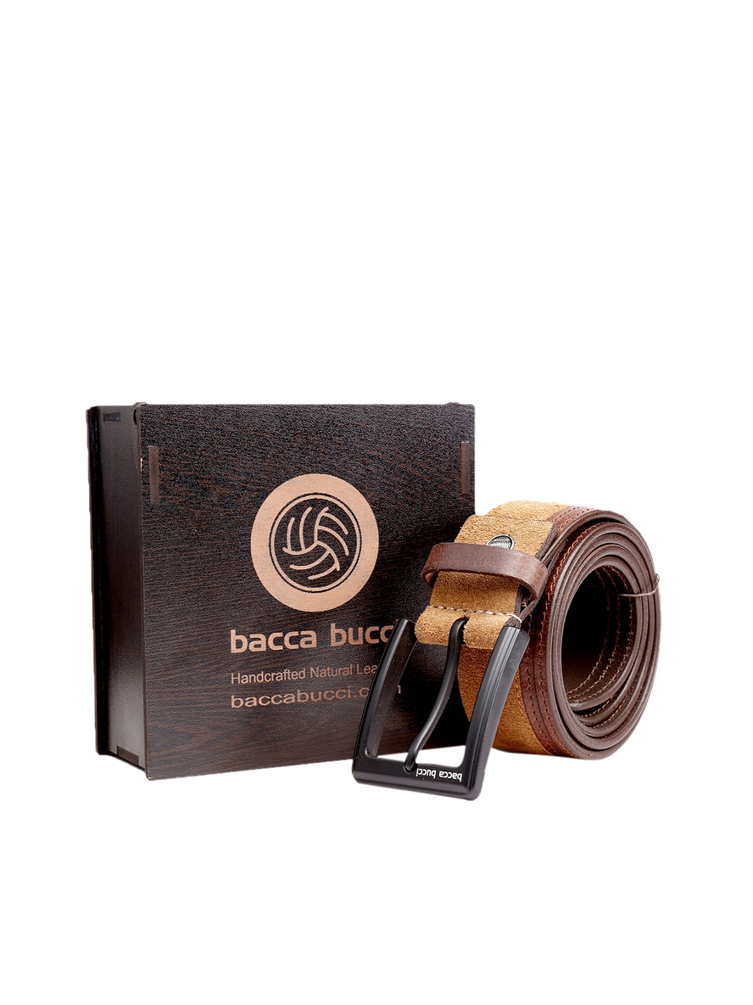 

bacca bucci Men Brown Leather Solid Belt