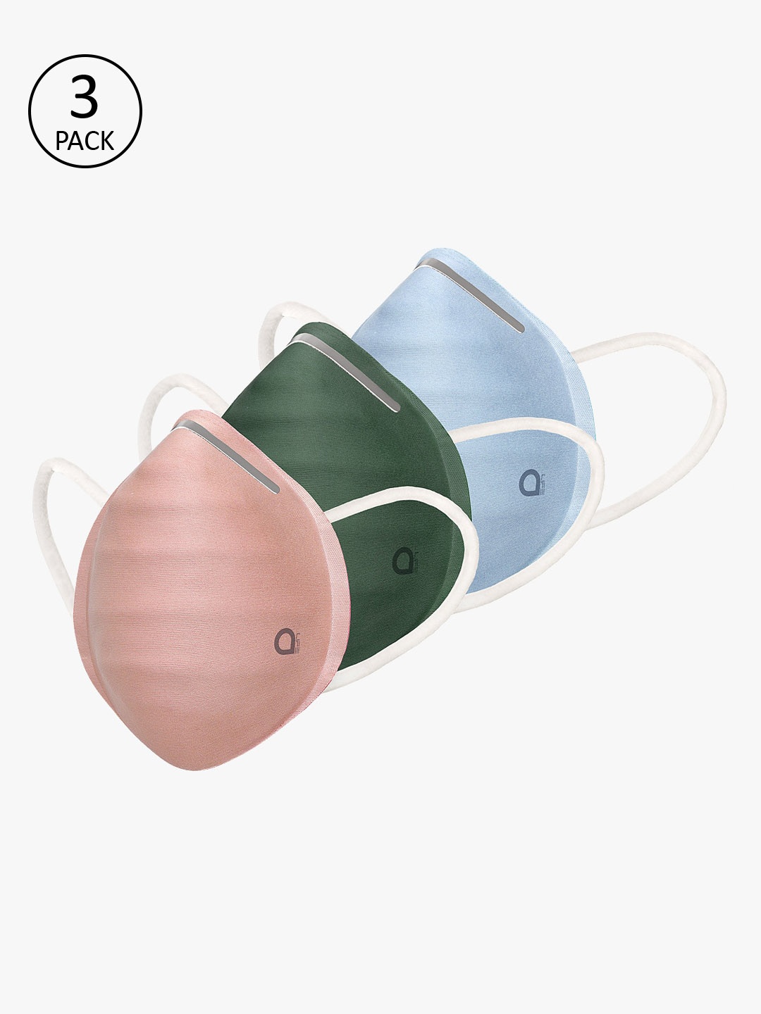 

Amante Adult Pack of 3 Reusable 2-Ply Cloth Mask, Assorted