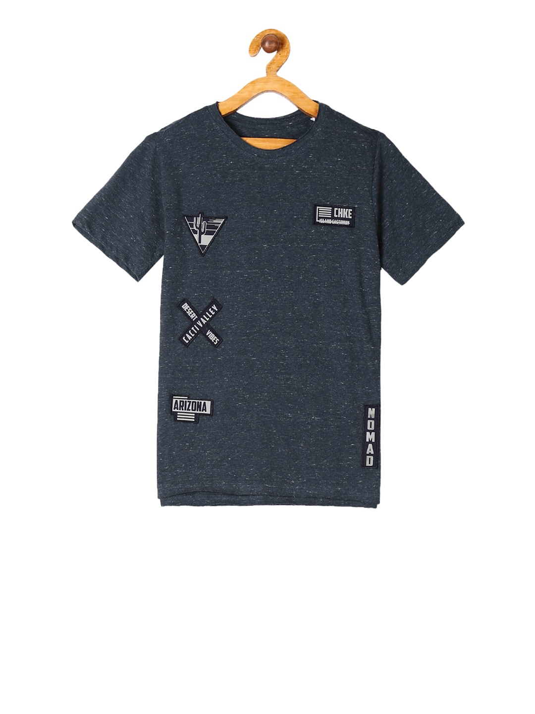 

Cherokee Boys Blue Solid Round Neck Pure Cotton T-shirt
