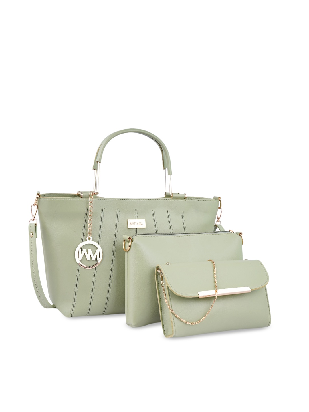 

WOMEN MARKS 3 Pieces Handheld Bag Set, Green